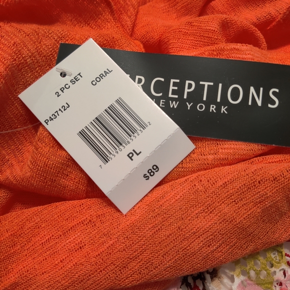 Perceptions NY Petite Lace Coral Dress NWT - Picture 6 of 10